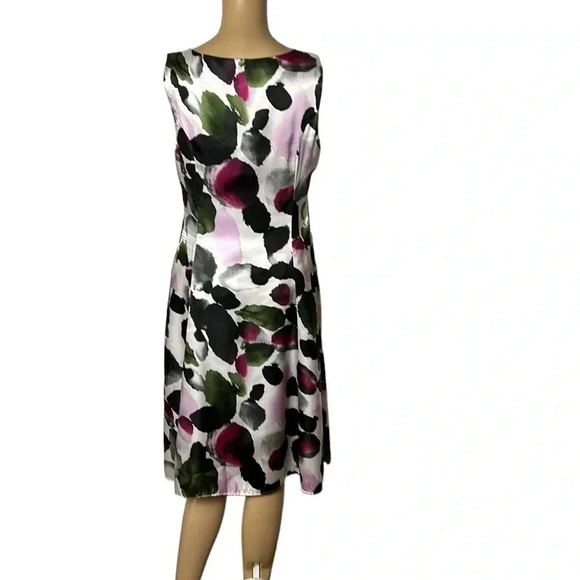 VTG Citrine,women halter dress 6. Made in Canada! Multicolor,ruching,bow,Flare - Picture 4 of 15